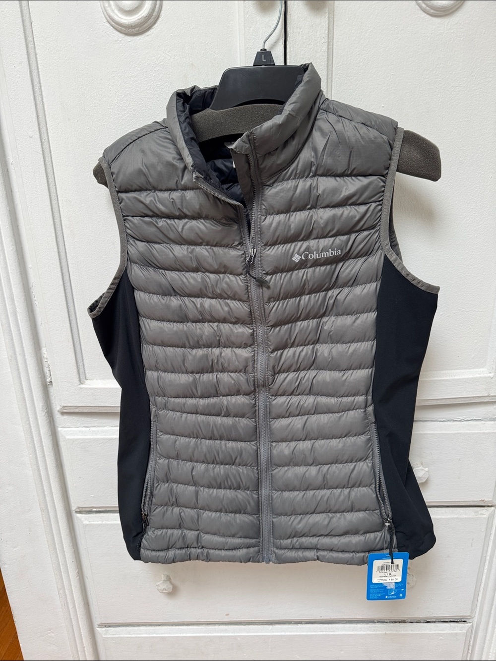 Columbia Gray & Black Quilted Packable Puffer Vest